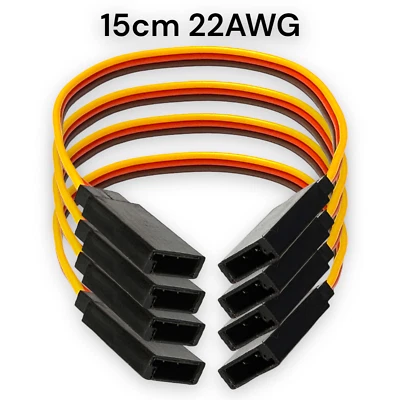 4x Servokabel 15cm Buchse auf Buchse Verlängerung JR Graupner Futaba Robbe Hitec - Bild 1 von 4
