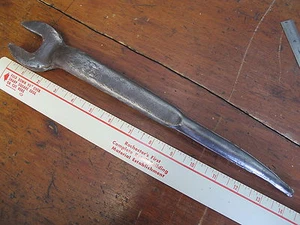 Antigua llave Williams Spud vintage 1" #?927? Ironworkers Offset Openend - Imagen 1 de 12