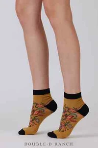DOUBLE D RANCH DDR BOOT SOCKS--Drina--Ankle Length--One Size--New - Picture 1 of 4