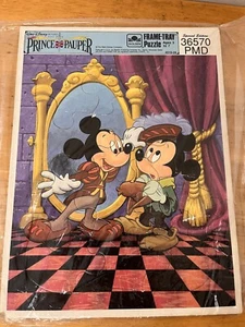 Vintage Golden Frame-Tray Puzzle - Disney's - The Prince and the Pauper - Picture 1 of 5