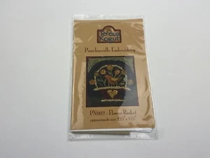 Teresa Kogut Pattern Flower Basket Embroidery Punch Needle Pattern With Fabric - Picture 1 of 4