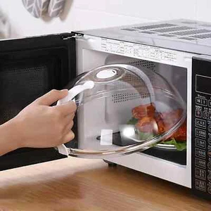 Magnetic Microwave Anti Splatter Cover Plate Guard Lid With Steam Vent - Picture 1 of 8