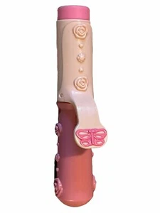 Pink Pretend Doll Curling Iron Flowers Butterfly 6.5" long - Picture 1 of 4