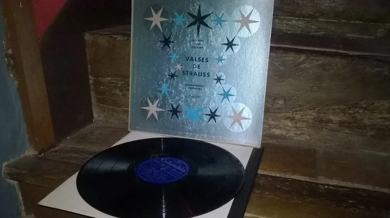 STRAUSS: Valses Waltzes Walzer > Philharmonia Karajan / Columbia FCX mono LP VG+ - Photo 1/1