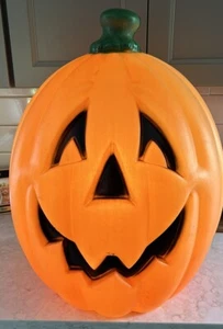 Vintage Halloween Pumpkin Jack O Lantern Blow Mold General Foam Large 24" WORKS - Picture 1 of 9