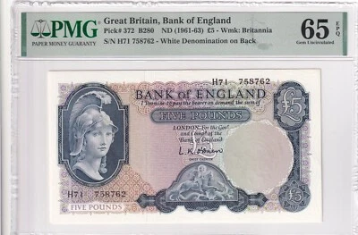 Great Britain, 5 Pounds, 1961/1963, UNC, p372 - Image 1 of 2