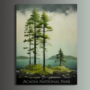 Artist Signed "Acadia National Park" Original Print  - Picture 1 of 1