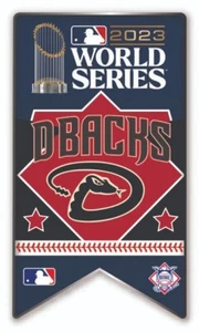 2023 ARIZONA DIAMONDBACKS WORLD SERIES BANNER PIN NLCS LEAGUE SERIES SHIPS NOW - Picture 1 of 1