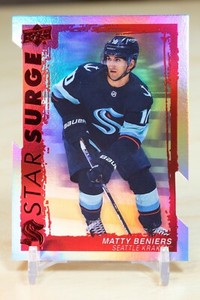 2023-24 Upper Deck Star Surge Red Die Cut #SS-26 Matty Beniers - Seattle Kraken