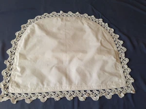 N04 ANCIENNE TAIE D'OREILLER DE BEBE DEMI-LUNE COTON DENTELLE Old baby pillowcas - Imagen 1 de 7