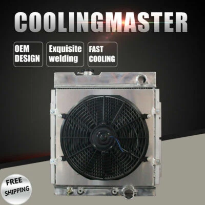 Radiador y cubierta del ventilador Ford Mustang Falcon Mercury Comet 1963-66 3 filas Fit 4,3 L V8 Foto 1 de 4