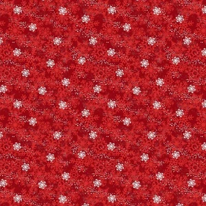 Christmas Fabric - Winter Gnomes Red White Snowflake - Wilmington YARD - Picture 1 of 1