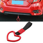 1x Red Heart Ring Handle Hand Strap Car Styling For Vehicle Exterior Accessories