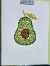 RARE Papyrus Blank  All Any Occasion Judith Leiber Gemmed Jeweled Avocado Card 