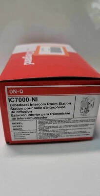 Estación de intercomunicación Legrand OnQ Broadcast níquel IC7000-NI NUEVA EN CAJA descontinuada Foto 1 de 2