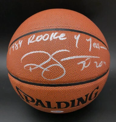 Ralph Sampson SIGNED I/O NBA Basketball +1984 ROY Rockets PSA/DNA Autographed - Image 1 of 3
