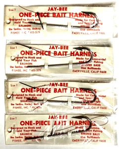 4 Packs Jay-Bee Tackle Size 1 One-Piece Bait Harness Designed to Hook and Hold - Picture 1 of 18