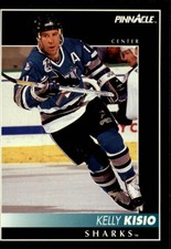 1992-93 Pinnacle Sharks Hockey Card #362 Kelly Kisio
