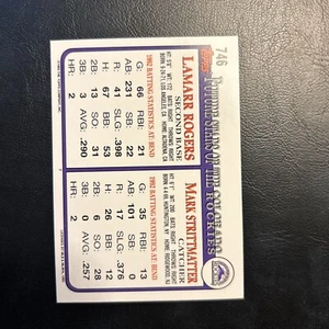 Cns 1993 Topps Gold #746 Lamarr Rogers, Mark, Stritt Matter Colorado Rockies - Picture 1 of 2