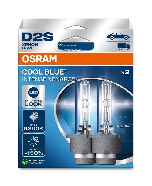 D2S XENARC Xenon Car Bulbs D2S 66240CBN-2HB 6200K Osram - Image 1 of 2