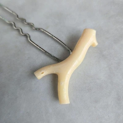 Kimono giapponese retrò ramo di corallo forcina argento 1 Yukata - Immagine 1 di 4