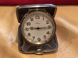 Reloj de Viaje Concord Art Deco Estuche Esterlina ~ 8 Días - Imagen 1 de 15