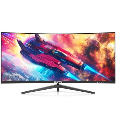 30-Inch Curved Gaming Monitor 200Hz FreeSync 2560x1080 HDMI DP Built-in Speakers - Image 1 of 4