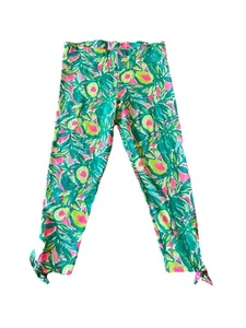 Lilly Pulitzer Guac And Roll Print Cotton Capri Leggings Size XL 12/14 - Picture 1 of 5