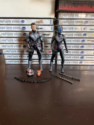 Paquete de 2 figuras de ojo de halcón y viuda negra de Marvel Legends Series Avengers Endgame Foto 1 de 4