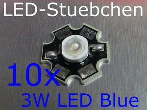 10x 3W LED de alta potencia azul 700mA - Imagen 1 de 3