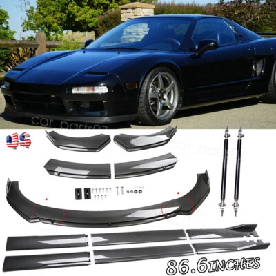 For Acura NSX Front Bumper Lip Spoiler Body Kit/Side Skirt Body Carbon Style Foto 1 de 4