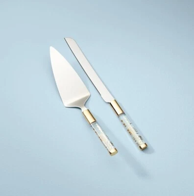 Lenox Opal Innocence Flourish Cake Knife Servidor BLANCO Foto 1 de 2