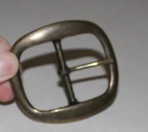 Classic Old Fashion Vintage Solid Brass Belt Buckle 3" X 2-3/4" - Picture 1 of 4