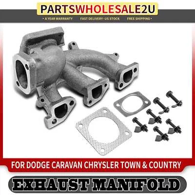 Colector de escape lateral derecho con kit de junta para Dodge Caravan Chrysler Town & Country Foto 1 de 4
