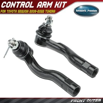 2Pcs Front Outer Tie Rod End Set for Toyota Sequoia 2008-2022 Tundra 2007-2021 - Image 1 of 4