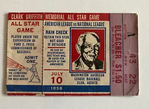 1956 All Star Game Ticket HRs Ted Williams/Mickey Mantle/Willie Mays/Musial⚾️ - Bild 1 von 3