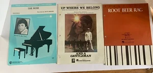 Vintage Lot 3 Contemporary Music Sheet Music The Rose, Root Beer Rag, more - Picture 1 of 12