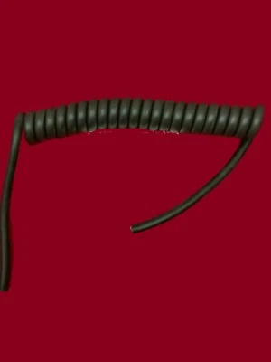 ADVANCED RETRACTABLE CABLES 2 CORE 4 sqmm BLACK COILED LSZH POWER CABLE. 300mm (12") COILED LENGTH