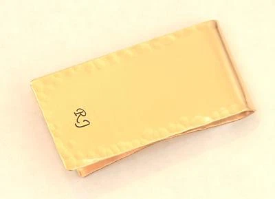 Bronze Money Clip Hammered and Personalized for Gifts and 8th Anniversaries - Image 1 of 4