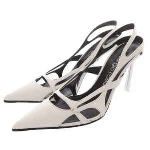 Sergio Rossi Size 36.5 Women's Leather Pumps in White - Picture 1 of 9