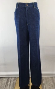 Vintage 70' Stuffed Jeans High Rise Wide Leg Jeans Pleated Pocket Detail 11/12 - Picture 1 of 15