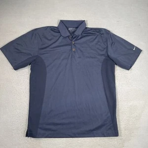 Nike Fit Dry Polo Men's Size Large Blue Short Sleeve Golf Mesh Collared - Picture 1 of 8