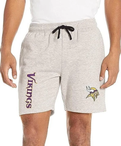 Minnesota Vikings NFL Men's FOCO LT. Gray 7'' Inseam Wordmark Fleece Shorts: 2XL Cover
