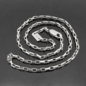 GUCCI Venetian Chain Sterling Silver SV925 Venetian Squared Chain Necklace N006 - Picture 1 of 8