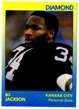 1991 Star Co. Diamond Edition BO JACKSON (ex-mt) Kansas City Royals (card #8)