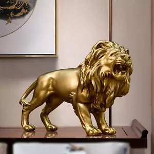 Moderne Löwenfigur Harzstatue Fenster Tischplatte Deko Kunstdekor - Bild 1 von 7