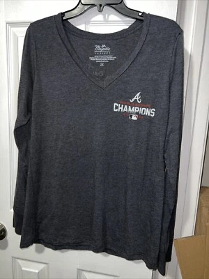 Atlanta Braves World Series Champions 2021 Women’s 2X Long Sleeve Shirt - Image 1 of 4