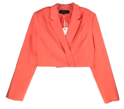 Бесконечный розовый коралл укороченный куртка Blazer Boxy женщин средний новый - Изображение 1 из 4