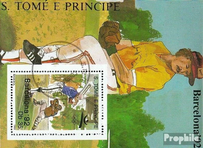 Sao Tome e Principe Bloc 200 oblitéré 1989 Jeux Olympiques Été ´92 - Photo 1/1