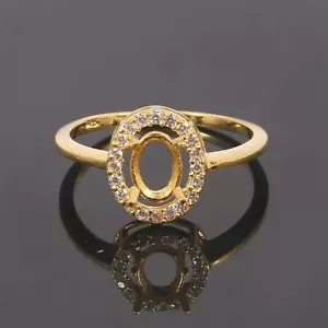 Anillo semimontado Chapado en oro amarillo radio Tamaño 6X4 MM Forma... - Imagen 1 de 5